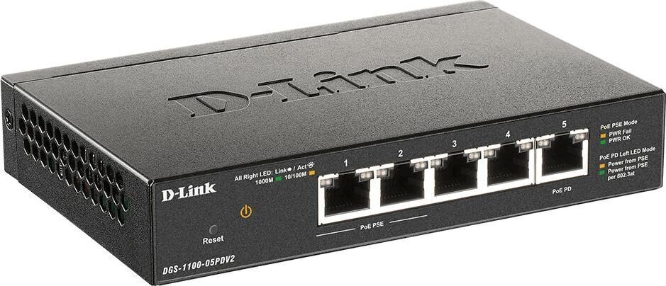 D-Link DGS-1100-05PDV2 цена и информация | Võrgulülitid | hansapost.ee