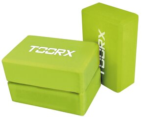 Toorx Блок для йоги AHF025 22,5x15x7,5cm lime green цена и информация | Товары для йоги | hansapost.ee