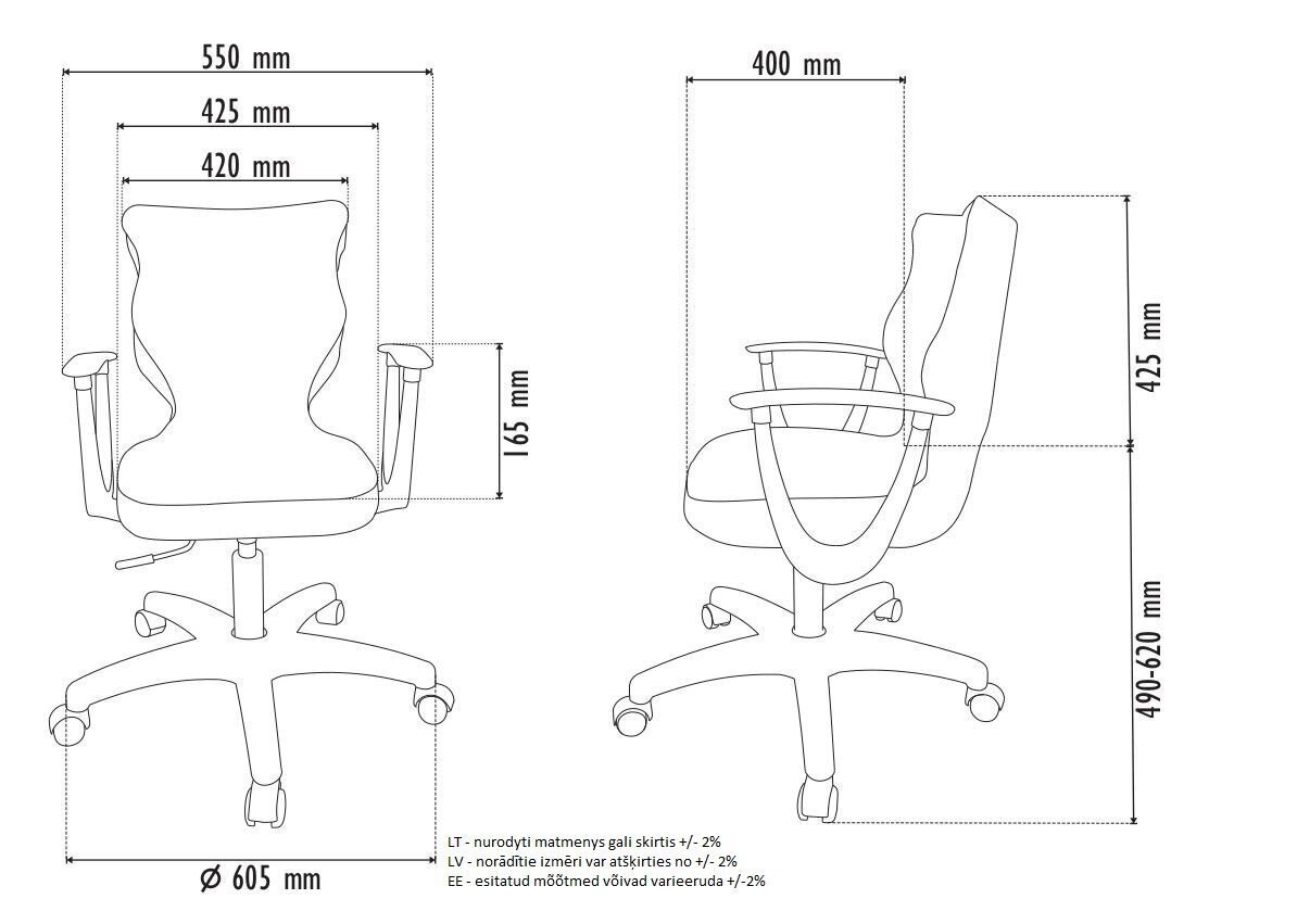 Lastetool Petit BA6, roosa/valge hind ja info | Kontoritoolid | hansapost.ee