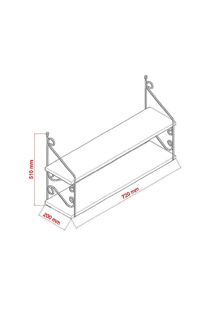 Riiul Kalune Design Seramoni 2, tumepruun hind ja info | Riiulid | hansapost.ee