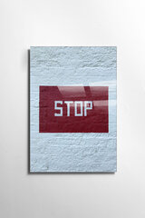 Karastatud klaasist pilt Stop hind ja info | Seinapildid | hansapost.ee