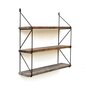 Seinariiul Kalune Design Wall Shelf 792, 55 cm, tumepruun/must цена и информация | Riiulid | hansapost.ee