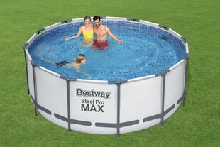 Каркасный бассейн с фильтром Bestway Steel Pro Max, 366x122 см, синий цена и информация | Бассейны | hansapost.ee