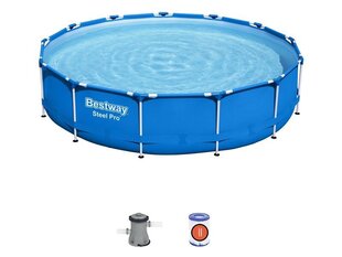 Каркасный бассейн Bestway Steel Pro 396x84 cм, с фильтром цена и информация | Бассейны | hansapost.ee