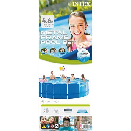 Raambassein Intex Metal Frame Pool Set 28242NP 457x122, filtriga hind ja info | Basseinid | hansapost.ee