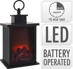 Dekoratiivne LED latern - kamin 24 cm цена и информация | Рождественские украшения | hansapost.ee