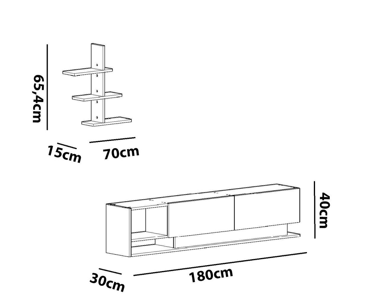 Sektsioon Kalune Design Liza, valge цена и информация | Sektsioonkapid | hansapost.ee