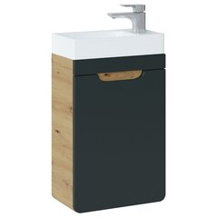 Подвесной шкаф для ванной под умывальник Hakano Arcade, 40x22 см, коричневый/черный цена и информация | Шкафчики для ванной | hansapost.ee