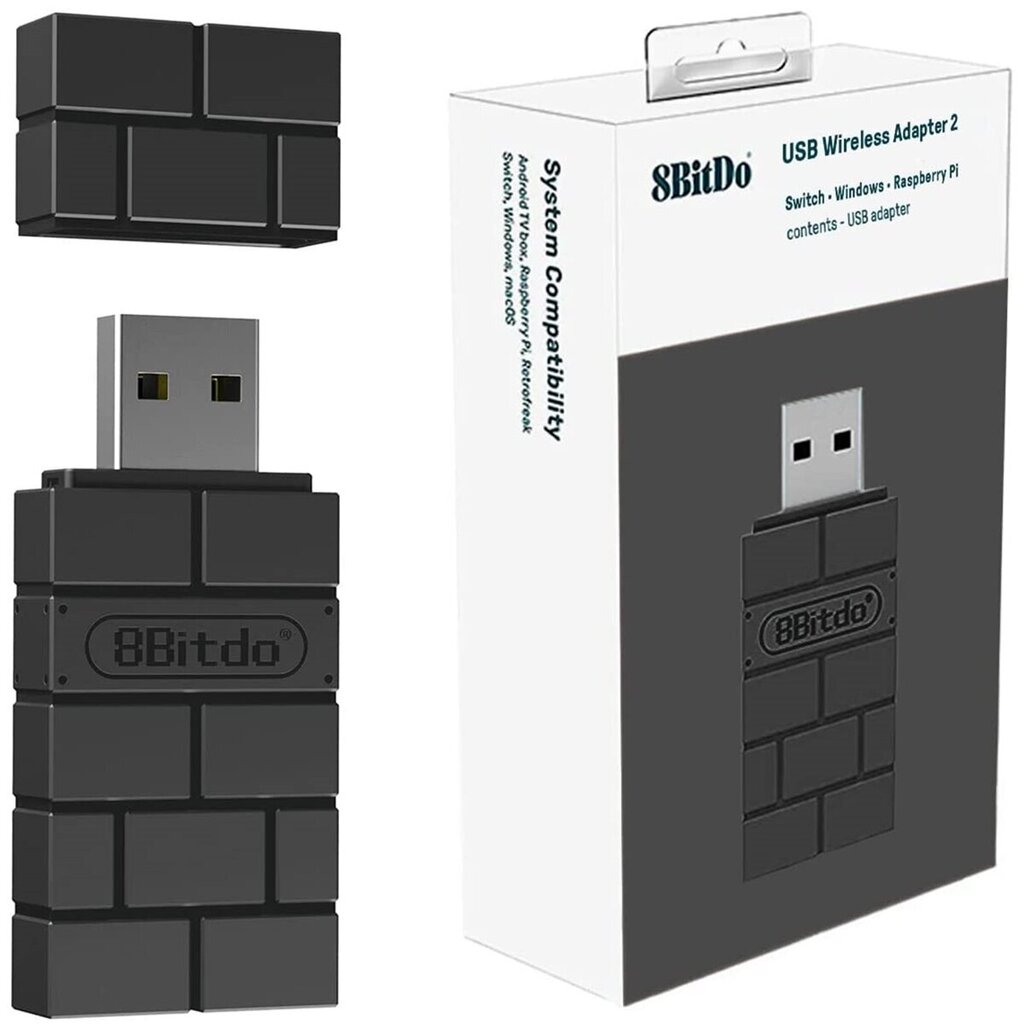 Adapter 8BitDo USB Wireles Bluetooth Adapter 2 (Windows, Switch, Mobile) цена и информация | USB adapterid ja jagajad | hansapost.ee