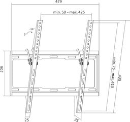 Logilink BP0012 TV Wall mount, 32–55 цена и информация | Кронштейны и крепления для телевизоров | hansapost.ee