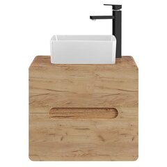 Подвесной шкаф для ванной комнаты под умывальник Hakano Arcade, 80x46x53 см, коричневый цена и информация | Шкафчики для ванной | hansapost.ee