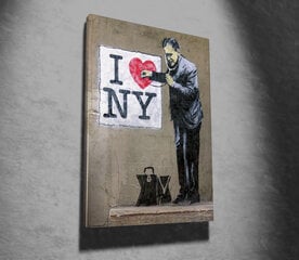 Репродукция I love NY цена и информация | Настенные деревянные декорации | hansapost.ee