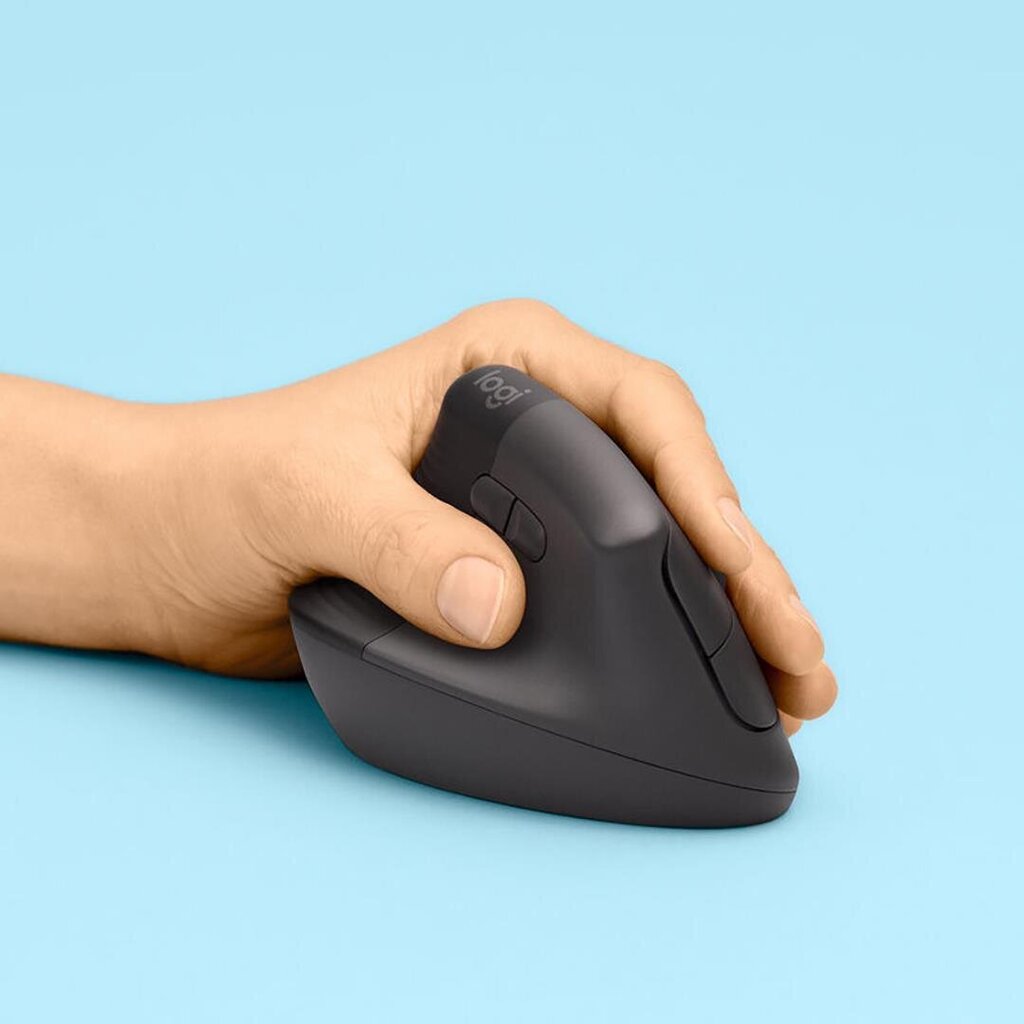 Juhtmevaba hiir Logitech Lift Vertical Ergonomic Mouse, vasakukäeline, must - 910-006474 hind ja info | Arvutihiired | hansapost.ee