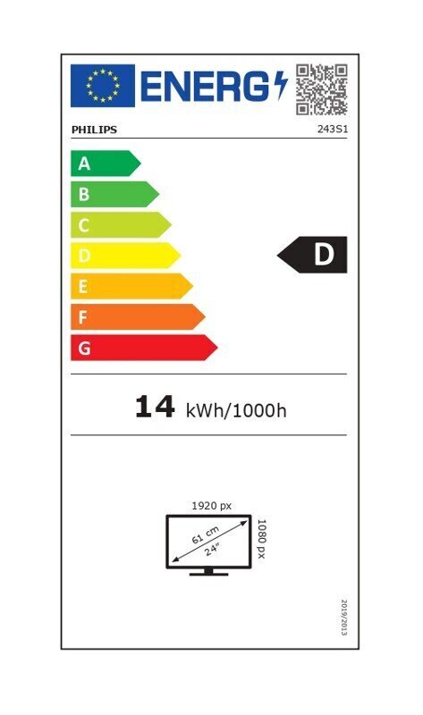 23.8" IPS FHD LCD Monitor Philips 243S1/00 цена и информация | Monitorid | hansapost.ee