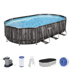 Каркасный бассейн с фильтром Bestway Power Steel 610 x 366 x 122 см, с фильтром цена и информация | Бассейны | hansapost.ee