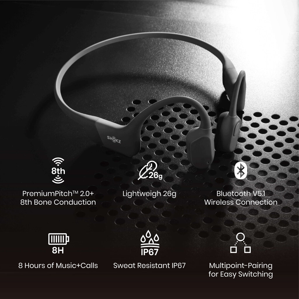 Shokz Open Run Luujuhtivusega juhtmevabad klapid S803BK hind ja info | Kõrvaklapid | hansapost.ee