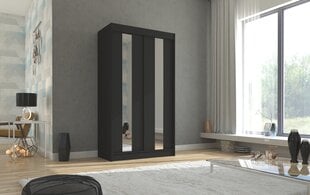 Riidekapp Adrk Furniture Balton 120 cm, must цена и информация | Шкафы | hansapost.ee