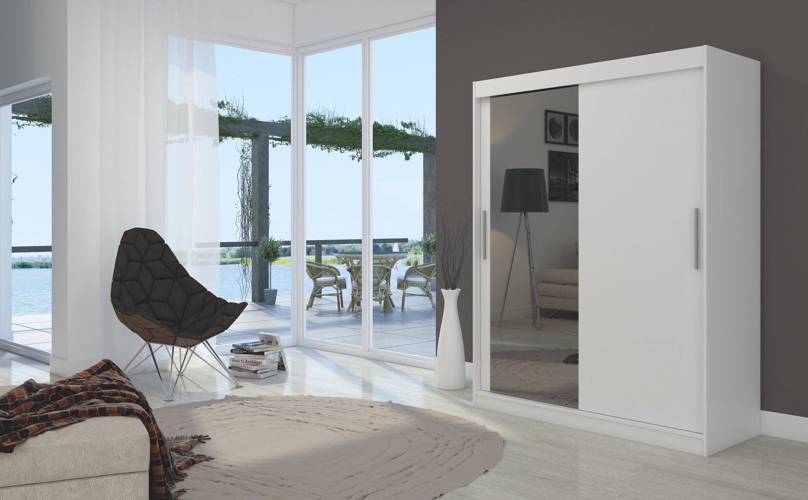 Kapp ADRK Furniture Bianco, valge hind ja info | Kapid | hansapost.ee