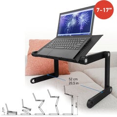 Раскладной стол для ноутбука Wonder Worker Newton, черный цена и информация | Компьютерные, письменные столы | hansapost.ee