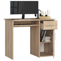 Письменный стол NORE Pin, дубового цвета цена и информация | Компьютерные, письменные столы | hansapost.ee