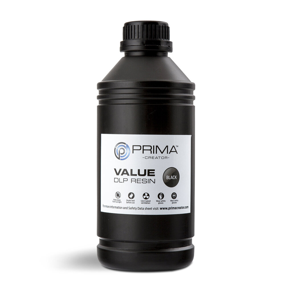 PrimaCreator Value UV / DLP resiin, 1000ml, must цена и информация | Printeritarvikud | hansapost.ee