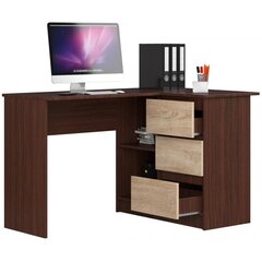 Письменный стол NORE B16, правый вариант, коричневый/цвета дуба цена и информация | Компьютерные, письменные столы | hansapost.ee