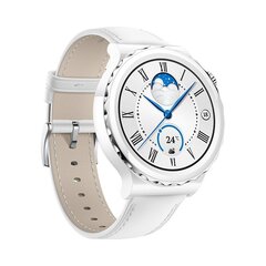 Nutikell Huawei Watch GT 3 Pro 43mm, valge keraamiline korpus valge nahkrihmaga - 55028825 hind ja info | Nutikellad, laste nutikellad | hansapost.ee