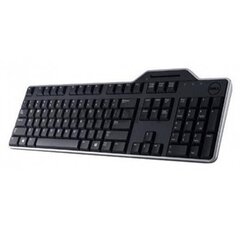 Русская (QWERTY) клавиатура Dell KB-813 Smartcard Reader USB Keyboard Black цена и информация | Клавиатуры | hansapost.ee