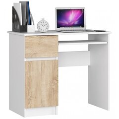 Письменный стол NORE Piksel, белый/дуб цена и информация | Компьютерные, письменные столы | hansapost.ee