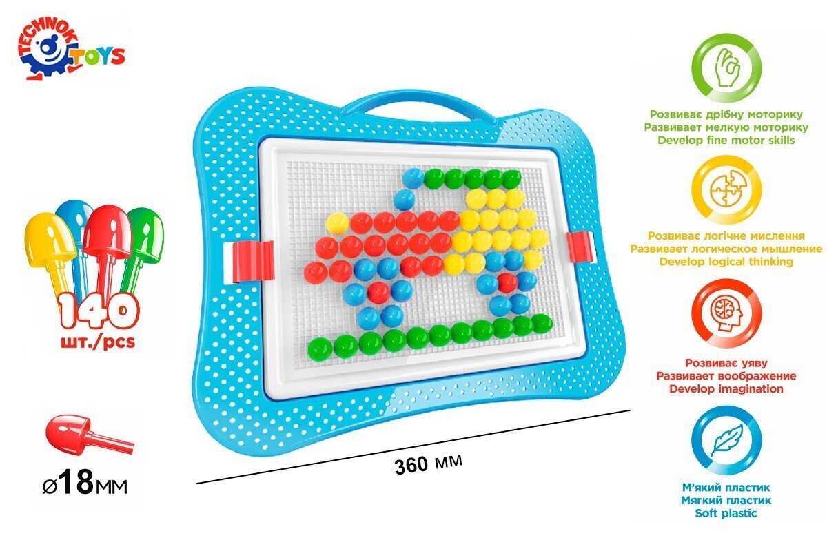 Mäng Mosaiik 140 detaili Technok 3381 цена и информация | Arendavad laste mänguasjad | hansapost.ee