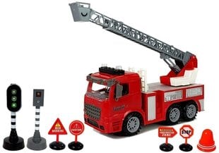 Tuletõrjeauto koos liiklusmärkidega цена и информация | Игрушки для мальчиков | hansapost.ee
