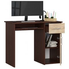 Письменный стол NORE Pin, темно-коричневый/цвета дуба цена и информация | Компьютерные, письменные столы | hansapost.ee