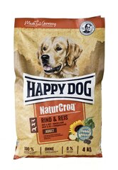 Kuivtoit täiskasvanud koertele Happy Dog NaturCroq Rind&Reis veiseliha ja riisiga, 4 kg цена и информация | Сухой корм для собак | hansapost.ee