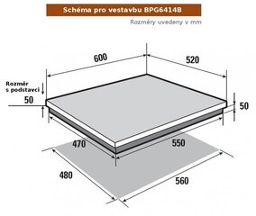 Brandt BPG6414B цена и информация | Варочные поверхности | hansapost.ee