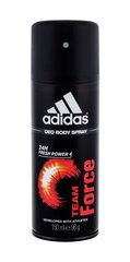 Pihustatav deodorant Adidas Team Force 150 ml цена и информация | Парфюмированная косметика для мужчин | hansapost.ee