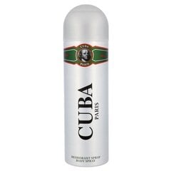 Cuba Green дезодорант для мужчин 200 мл цена и информация | Мужская парфюмированная косметика | hansapost.ee
