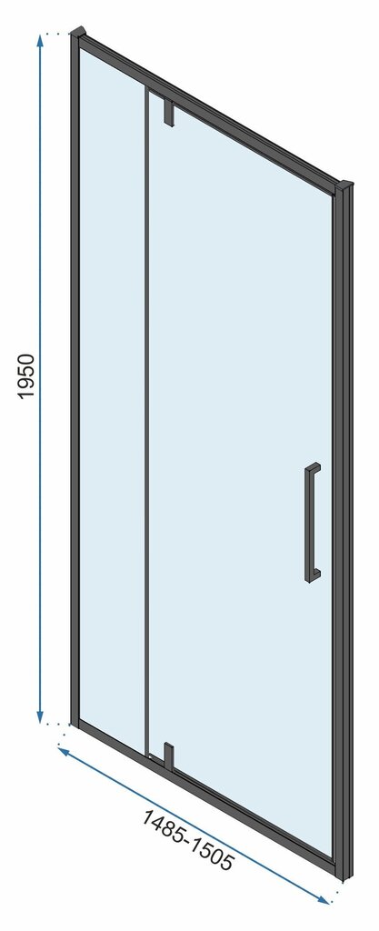 Dušiuks REA Rapid Swing Black mat,100,110,120,130,140,150 cm hind ja info | Dušiseinad ja dušiuksed | hansapost.ee