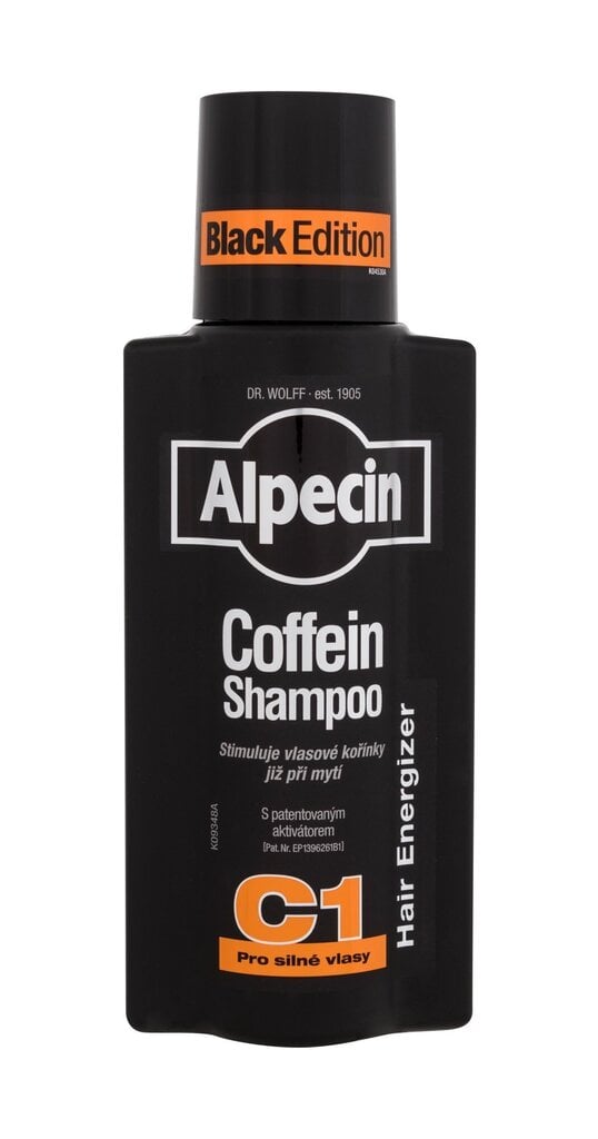 Juuksešampoon meestele Alpecin Coffein C1 Black Edition, 250 ml цена и информация | Šampoonid | hansapost.ee