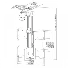 Sbox CLCD-222, Vesa 75x75 - 200x200, 17