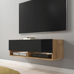 ТВ столик Selsey Wander 100 LED, коричневый/черный цена и информация | Тумбы под телевизор | hansapost.ee