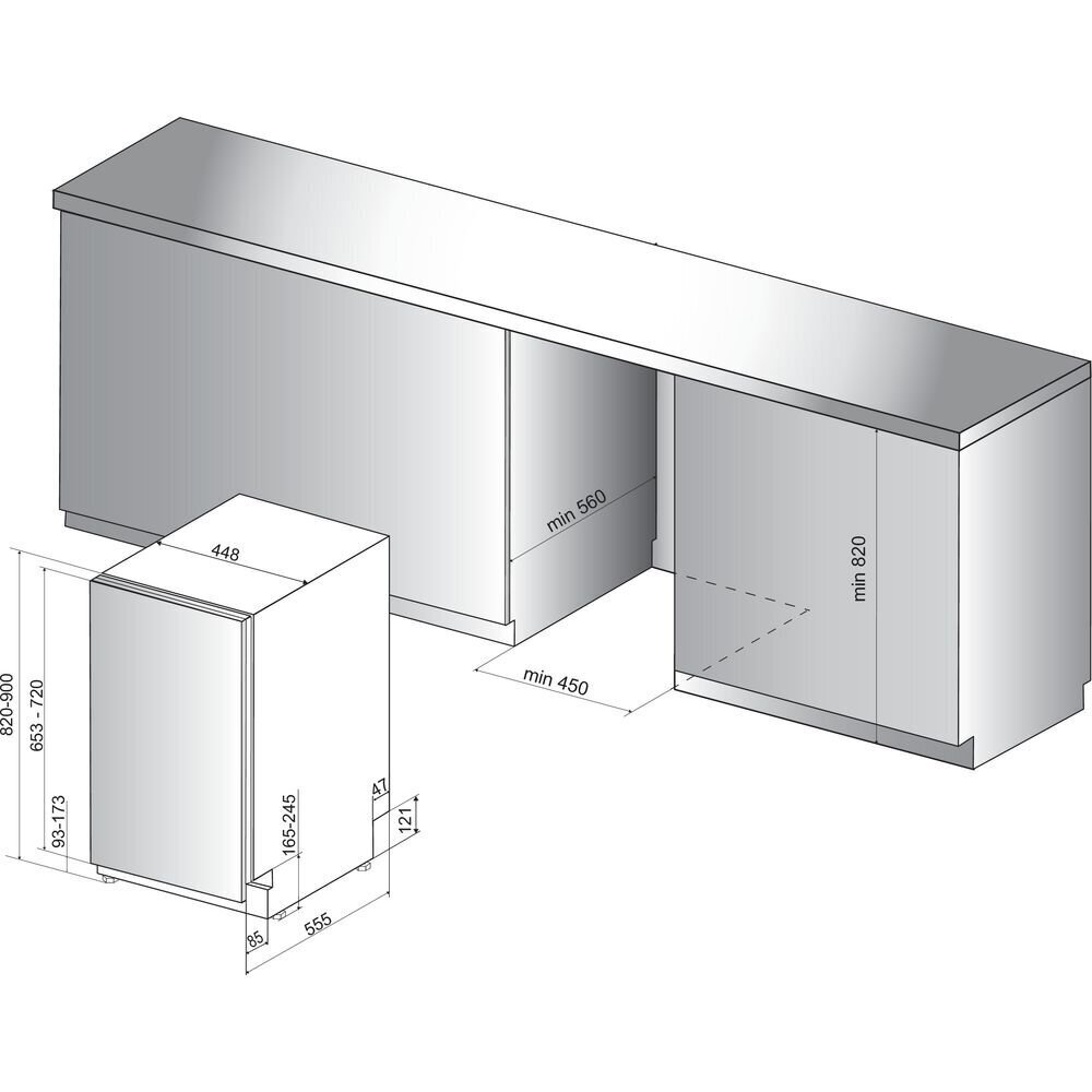 WHIRLPOOL WSIC 3M27 C цена и информация | Nõudepesumasinad | hansapost.ee