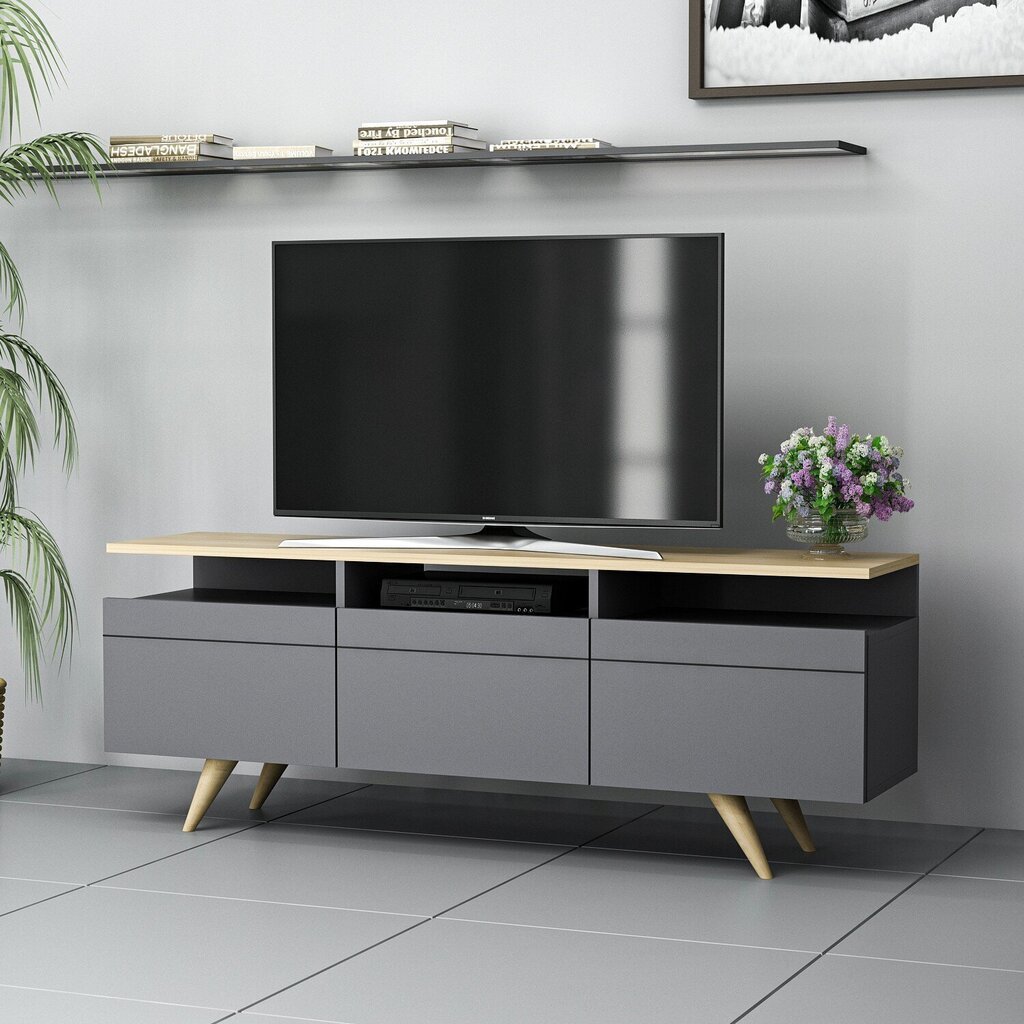 TV-laud Kalune Design 382 150 cm, hall цена и информация | Televiisori alused | hansapost.ee