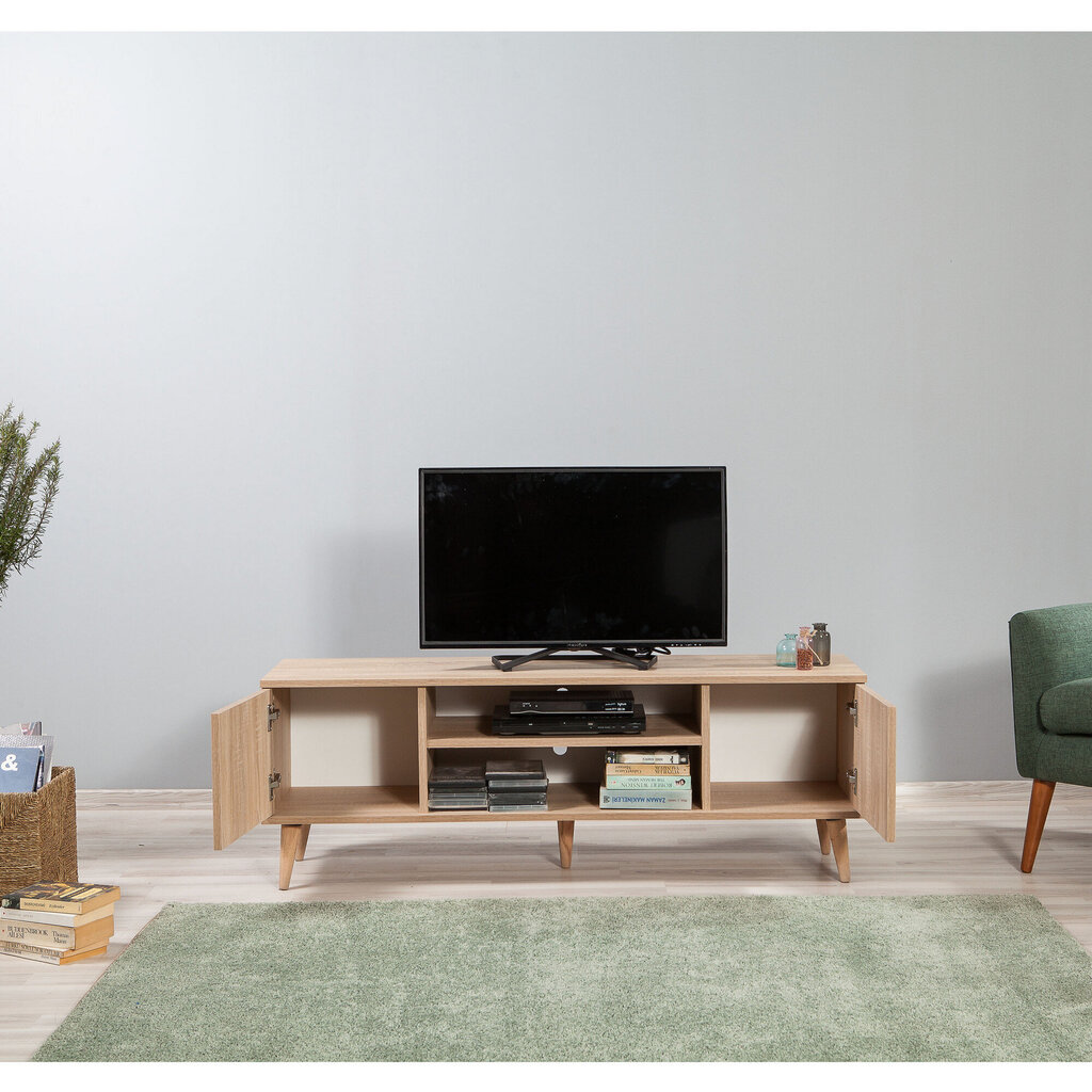 TV-laud Kalune Design 863(I), tumekollane/tamme värv hind ja info | Televiisori alused | hansapost.ee