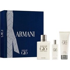 Подарочный комплект для мужчин Giorgio Armani Acqua di Gio Pour Homme EDT, 100 мл цена и информация | Мужские духи | hansapost.ee