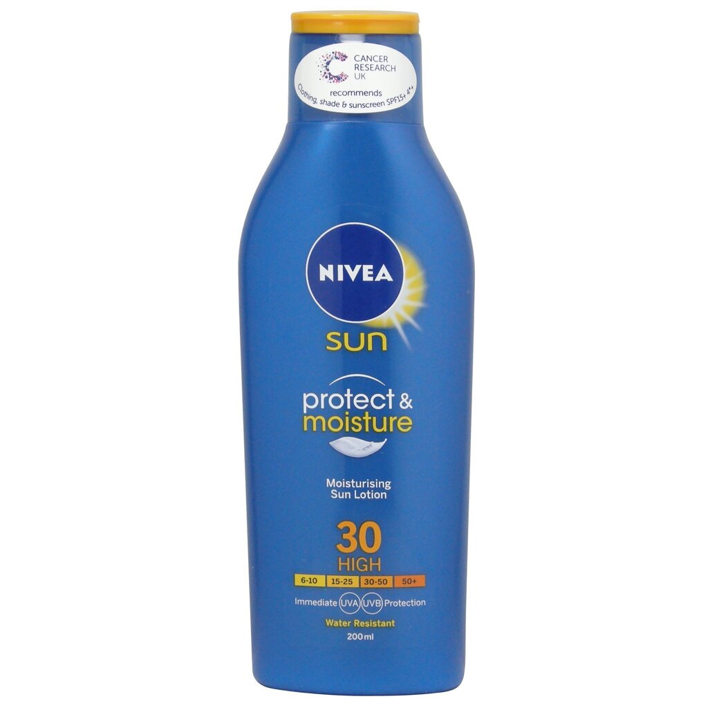 Niisutav päikesekaitsekreem Nivea Sun Protect & Moisture SPF30 200 ml hind ja info | Päikesekaitse ja päevitusjärgsed kreemid | hansapost.ee