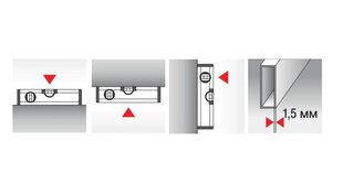 Magnetiga lood BMI Eurostar (100 cm), seina paksus 1,5 mm price and information | Käsitööriistad | hansapost.ee