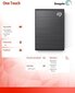 Seagate One Touch STKG1000400 väline SSD-ketas 1000 GB Must цена и информация | Sisemised kõvakettad | hansapost.ee