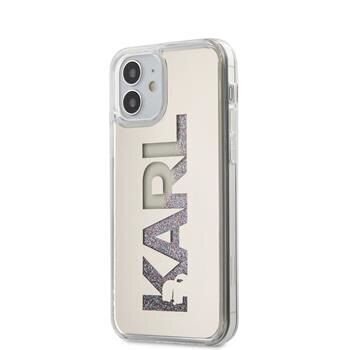 Tagakaaned Karl Lagerfeld       iPhone 12 5.4'' Liquid Glitter Multi Mirror Cover    Silver hind ja info | Telefonide kaitsekaaned ja -ümbrised | hansapost.ee