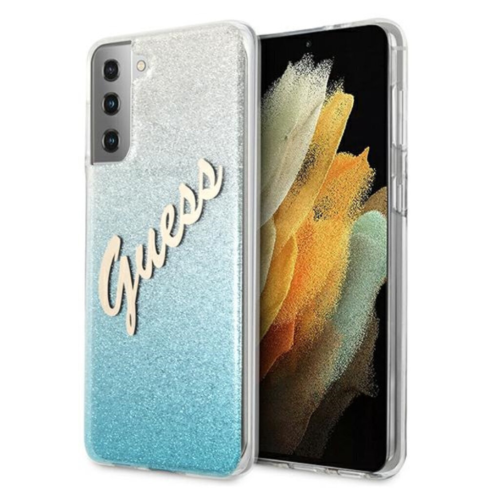 Ümbris Guess telefonile Samsung S21 Plus, Glitter Vintage Logo цена и информация | Telefonide kaitsekaaned ja -ümbrised | hansapost.ee