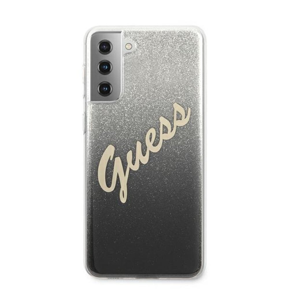 Ümbris Guess telefonile Samsung S21 Plus, Glitter Vintage Logo цена и информация | Telefonide kaitsekaaned ja -ümbrised | hansapost.ee